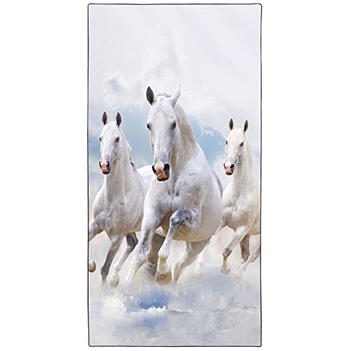 Zomer Grande serviette de plage 90 x 180 cm en microfibre à séchage rapide imprimée avec motif...