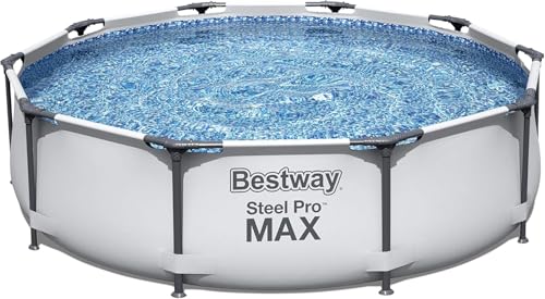 Bestway Steel Pro MAX Frame Pool ohne Pumpe Ø 305 x 76 cm lichtgrau rund