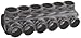 Morris Products 97576 Multi-Cable Connector, Insulated, Single Entry, Black, 6 Ports, 750 - 250 Wire Range, 5/16" Allen Hex 6 Ports, 750 - 250 Wire Range, 5/16" Allen Hex