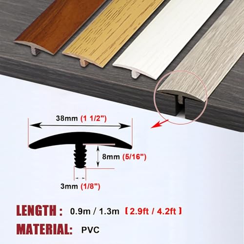 Umbral de PVC Flo Trat tira autoadhesiva de 1.2m para transiciones de suelo 3
