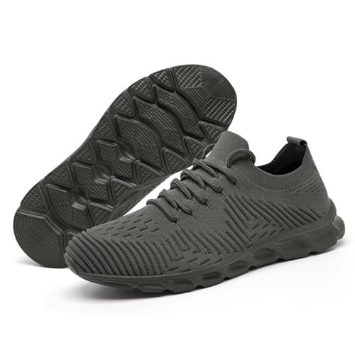 Image of Running Shoes for Men Non Slip Tennis Gym Sneakers Lightweight Breathable Mesh Athletic Shoe Comfortable Casual Workout Walking Shoe for Outdoor Travel Work and Daily Use