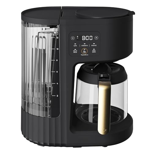 Thymes & Tables TT1110R Drip Coffee Maker 12 Cup Programmable Over Ice Mode