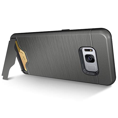 Coveron Credit Card Holder Protective Securecard Series For Samsung Galaxy S8 Plus Case, Gunmetal Gray #TOP4