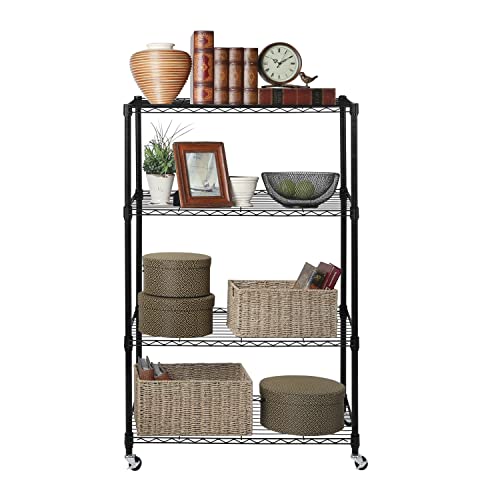 image for Seville Classics Solid Steel Wire Shelving Storage Unit Adjustable She