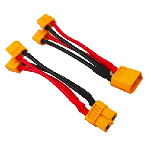 Conector XT60 en Y divisor de 14AWG con doble extensión de silicona 2 uds