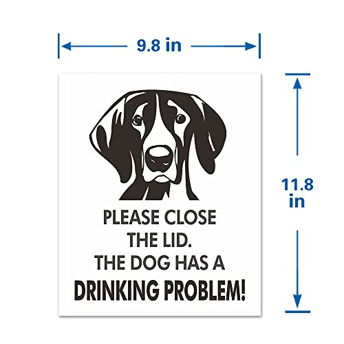 Heshengzaixian 5-9 Funny Dog Toilet Lid Stickers, Removable Waterproof Vinyl Toilet Seat Cover Decal thumb #5