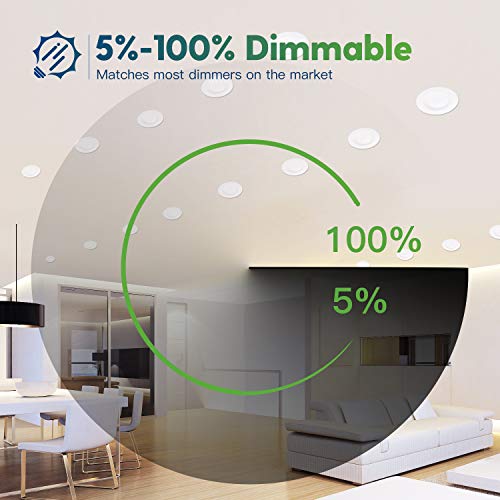 FREELICHT 10 Pack 5/6 Inch Slim LED Downlight with Junction Box, 15W=110W, 1200 LM, Dimmable, 3000K Warm White Recessed Lighting, Simple Retrofit Installation - ETL