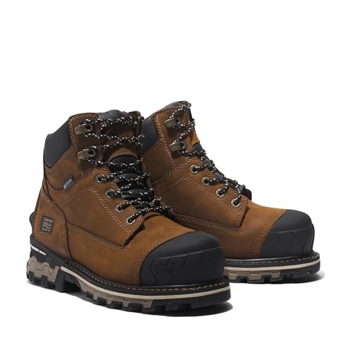 Timberland PRO Women's Boondock 6 Inch Composite Safety Toe Waterproof Industrial Work Boot, Brown-2024 NEW, 9.5 W US