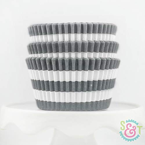 Gray Cupcake Liners. Silver Paper Baking Cupcake Liners 100 count