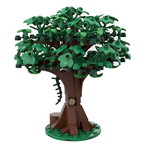 HIDEDE Mittelalterliche Architektur Modularer grüner Baum Modellbausatz, 183 Teile MOC-79007 Modular Haus Modell…
