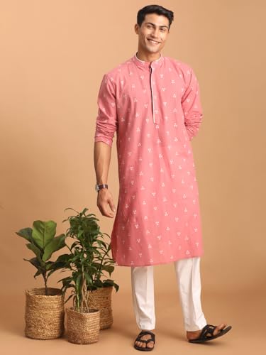 Image of Shvaas By Vastramay Men's Green Cotton Kurta