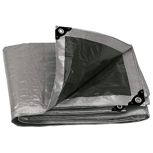 TRUPER LT-45 Reinforced Gray Tarps, 7.5 oz/yd2 13.1x16.4Ft (4x5m)