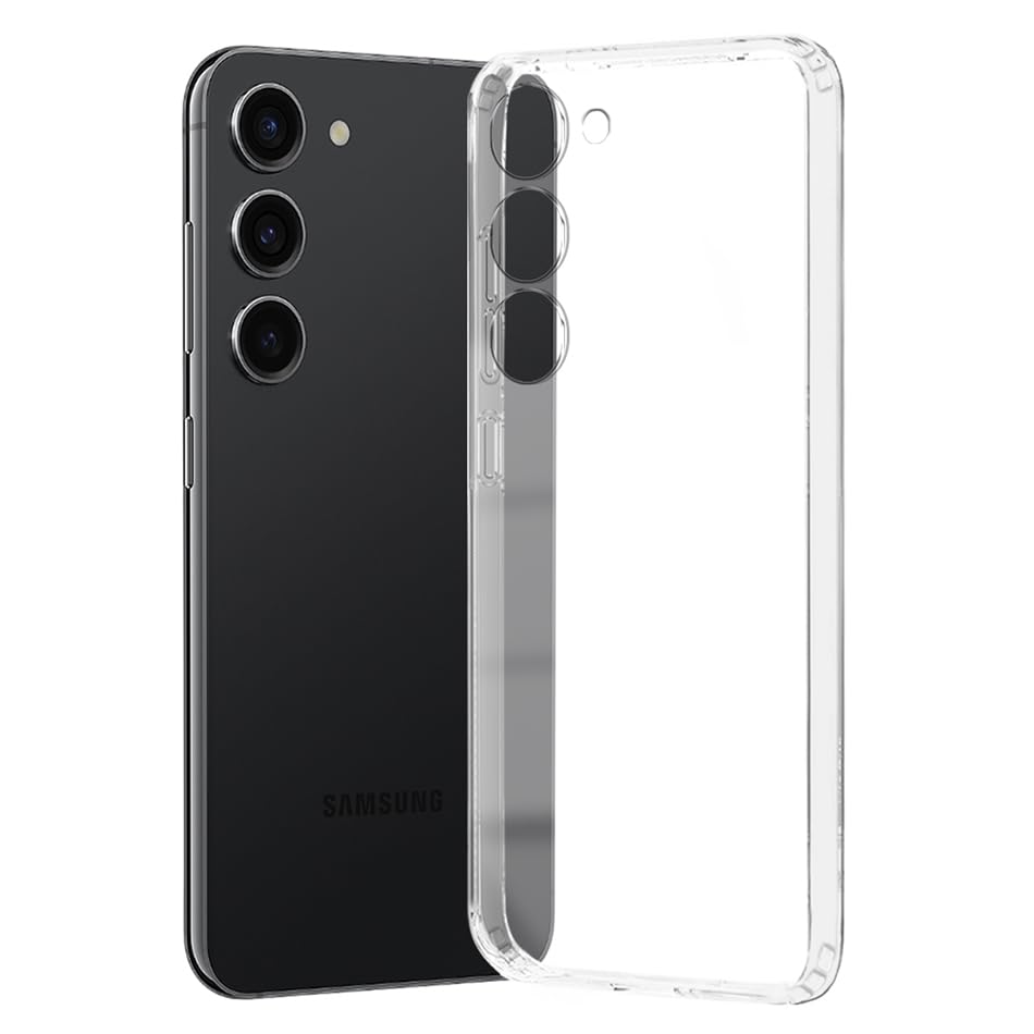 Image of Fashionury Crystal Clear Case for Samsung Galaxy S23 5G | Yellowing Resistance | Transparent TPU Silicone | Raised Camera Lips | Slim Transparent Cover