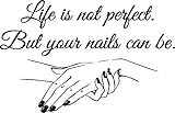 Window Vinyl Decal Nail Salon Quote Wall Sticker Nail Art Polish Wall Mural Beauty Salon Decoration Manicure Vinyl Art 58X36CM