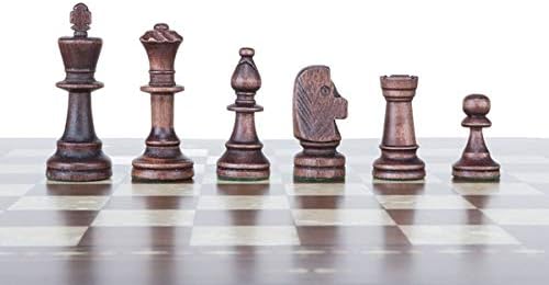 Chess and Games Shop Muba Standard Wooden Tournament Chess Set - Essen Staunton, Weighted, Felted Pieces, 3.5" King Size, 2 Players, Ages 6+