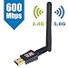 SeeKool Receptor WiFi AC600 Dual Band 5.8 GHz 600Mbps o 2,4 GHz...