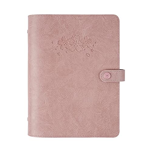 Notatniki Agenda pamiętnik osobisty organizer skórzany pokrowiec luźny liść notatnik wymienny papier podróżny notatnik artykuły pa 1 szt. papier (kolor: Wiśniowy róż, rozmiar: A5)