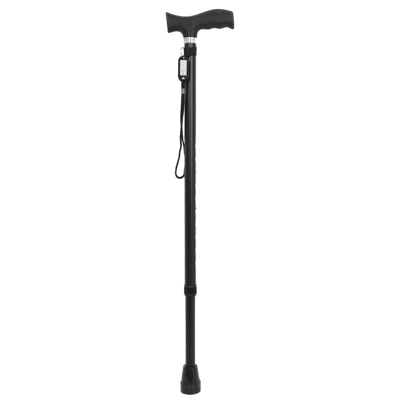 Bastón Plegable para Personas Mayores, Ajustable en Altura, Aleación de Aluminio Ligera, con Bases Desmontables Antideslizantes de Cuatro Pies Pie, Portátil y Estable para Uso
