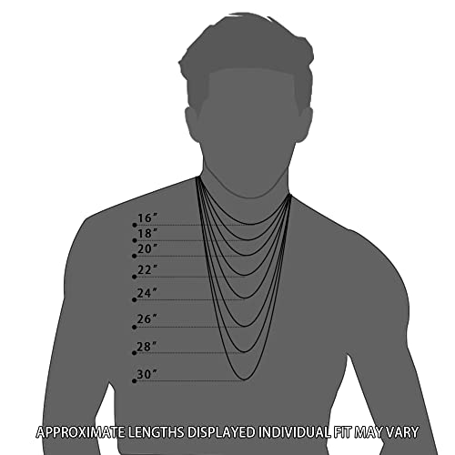 Revemcn Simple Men’s Stainless Steel Cross Pendant Chain Necklace For Men Women, 20-24 Inches Chain (20, Black Tone - Rolo Cable Chain) #TOP7