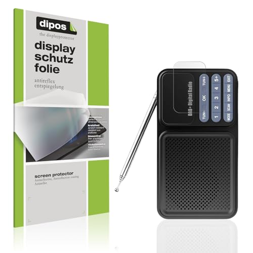 dipos I 2x Screen Protector matte compatible with Gallypek DAB Radio Protection Films