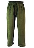 ropa hippie niños Lavar a mano por separado. GURU-SHOP, Pantalones de Yoga, Pantalones Goa, Verde, Algodón, Tamaño:L (50), Pantalones de Hombre