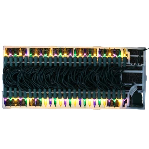 Mardi Gras Spot Purple, Green And Gold Mini Mardi Gras String Of 50 Lights 11'  thumb #2