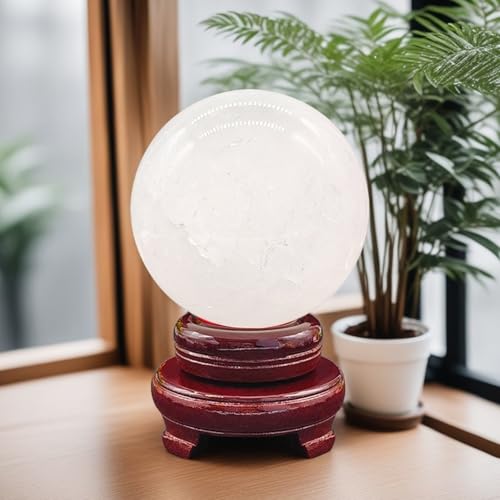 Sculpture de sphere polie en cristal blanc haute qualite