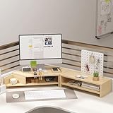 ❃【Support solide et stabilité】 : Ce support d'angle pour tablette est fabriqué en panneau de fibres de moyenne densité, donc que vous l'utilisiez pour maintenir un moniteur ou un ordinateur portable, ou comme support pour une imprimante, etc., il peut facilement supporter le poids et ne s'affaisse pas.