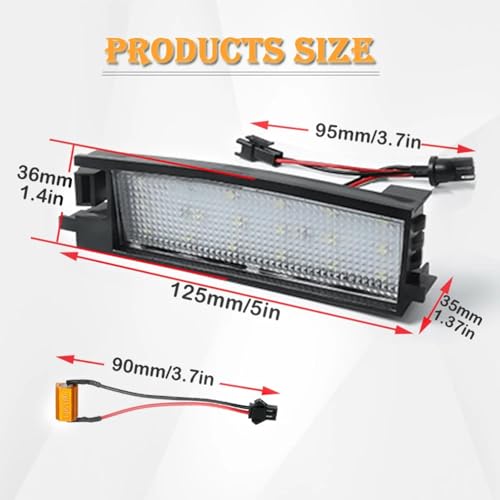 Luz de matrícula LED trasera para Lexus SC 430 de alta luminosidad 4