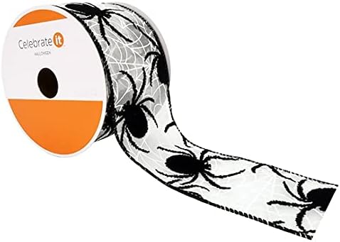 Celebrate IT- Fall & Halloween Ribbon -Spiders B - 2.5 in x 25ft