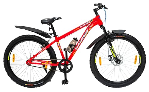 Image of KROSS N-Spire Unisex Mountain Bike Orange, Single Speed, 24T, Steel Frame, Suspension Fork, Front Disc, Rear V Brakes Brakes, Quick Release Saddle