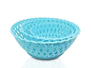 Multipurpose Round Storage Plastic Basket Tray 3pcs for Home, Office, Hotel, Restaurant, Showroom