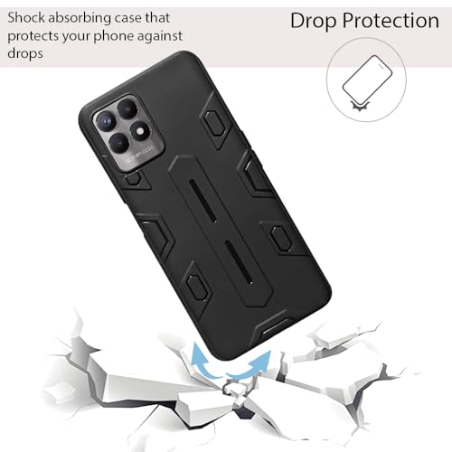 Image of NIUKIN Soft Shield Pro Mobile Back Case for Realme Narzo 50 / Realme 8i | Shockproof Scratchproof Cover | Black
