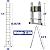 Bowoshen 16.5ft Telescoping Ladder A-Frame Extension Portable Aluminum Telescoping 16 Steps Ladder EN131 Certified 330lb Load