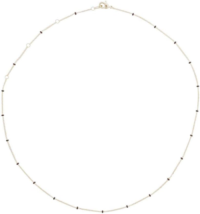 Honeycat Black Beaded Layering Strand Rosary Necklace in Gold, Rose Gold, or Silver | Minimalist, Delicate Jewelry