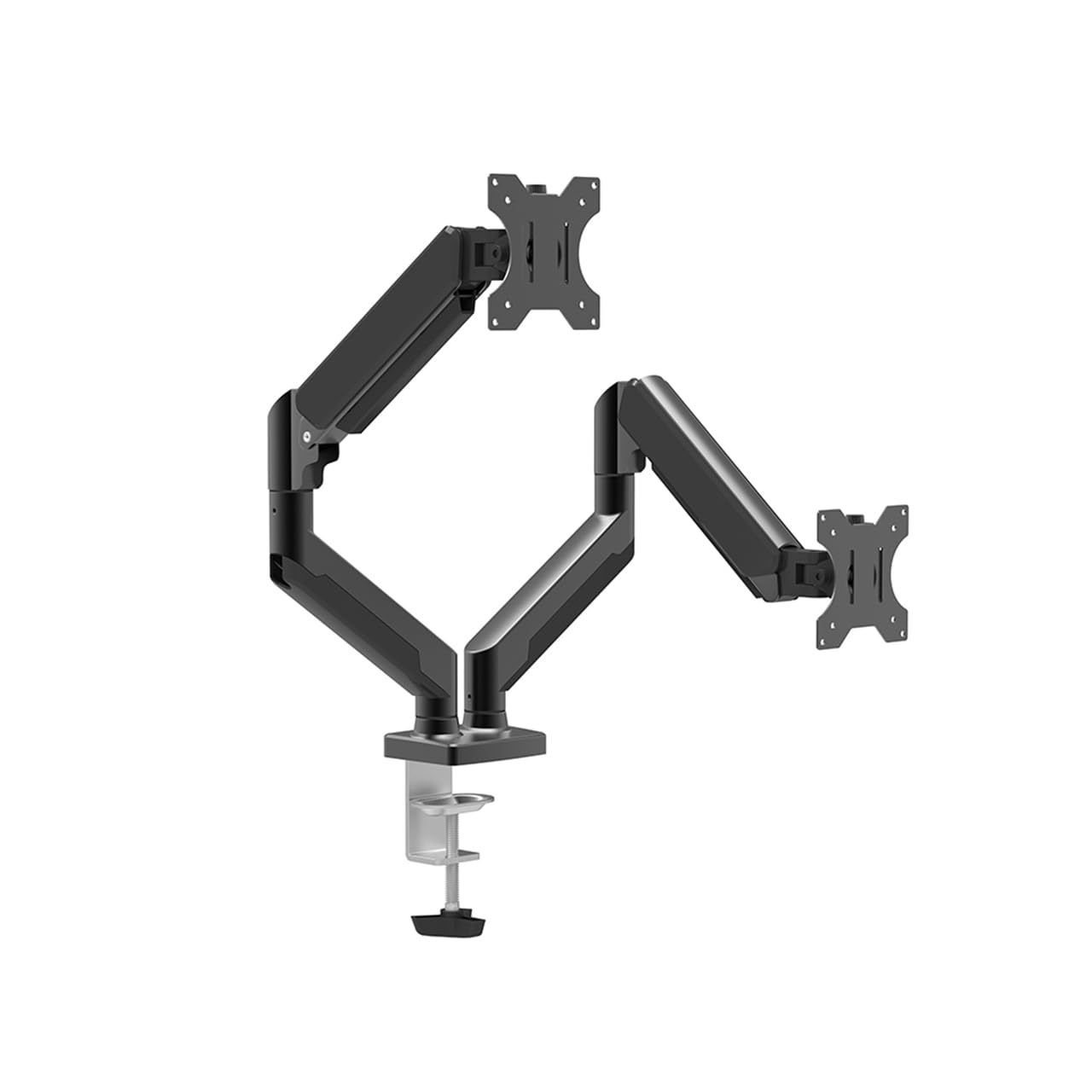 INTELLIDESK® Dual Monitor Stand - Adjustable Gas Spring Monitor Desk Mount Swivel Vesa Bracket with C Clamp, Grommet Mounting Base for 14" to 32" Monitors - Each Arm Holds 2 to 9kgs (B0CY91B61S) Amazon Price History, Amazon Price Tracker