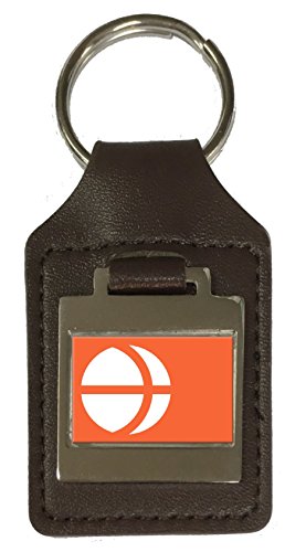 Porte-clés en cuir véritable gravé emblème Nagano gravure artisanale