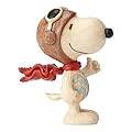 Enesco Jim Shore Peanuts Snoopy Flying Ace Miniature Figurine, 3 Inch, Multicolor