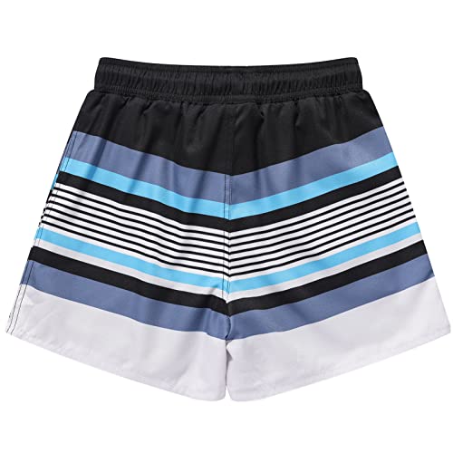 Meriabny Boys Swim Trunks Size 8 Stripes Swim Shorts Kids Quick Dry Swimsuit With Compression Liner For Swimming #TOP1