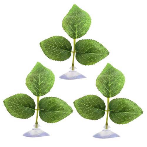 LOLIPPYY 3 pezzi Piante Acquatiche Artificiali in Plastica per Decorazioni Realistiche Resistenti e Non Tossiche Verde per Serbatoi e Tropicali