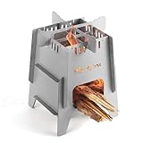 Nicetybox Stainless Steel Camping Stove Wood Burning Stoves Portable Backpacking Stove Compact Stove Ideal for Outdoor, Picnics, Camping, Hiking and More