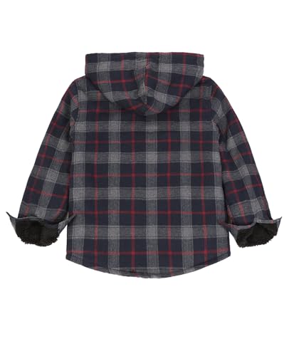 Image of ZENTHACE Boys Sherpa Fleece Lined Flannel Jacket