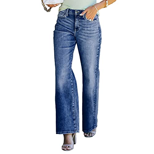 Pantalones Casuales para Mujer, Cintura Media, a la Moda, Elásticos, Cómodos, con Pierna Recta, Bolsillos Laterales para Mujer para IR de Compras (M)