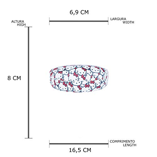 Porta Óculos Hello Kitty Classical Faces Urban Branco