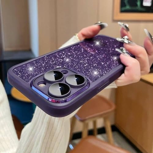 Coque iPhone pailletée transparente antichoc avec protection objectif