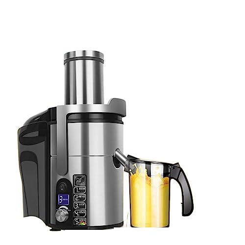ERoomQ 1200W Commercial Electric Juicer Powerful Large-Caliber Juicer LCD DisplayFull-Automatic Fresh Fruit Large Original Juicer