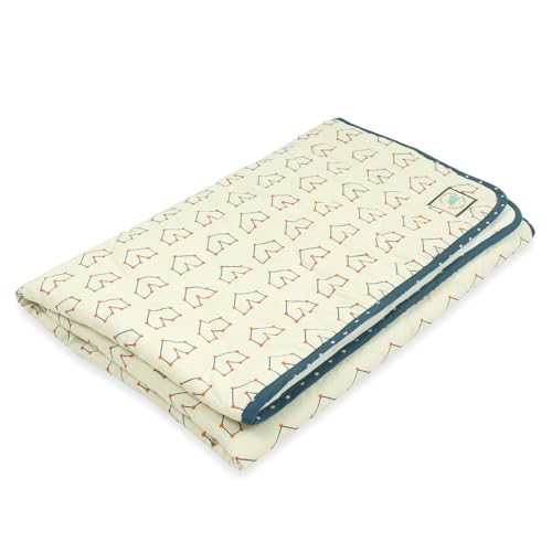 Image of TIDY SLEEP Waterproof Baby Messy Mat | Multipurpose Splash Mat for Under High Chair, Art & Craft, Feeding, Playtime | Anti-Slip, Easy Clean, Foldable | 95x95 cm | Galactic Love