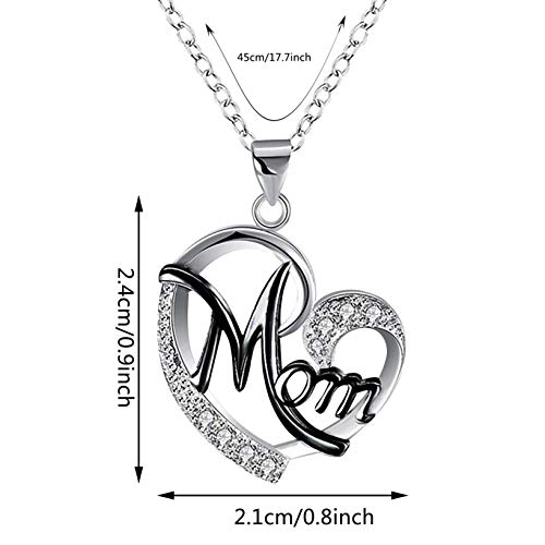 image for iLH Clearance Deals MOM Letter Pendant Womens Charm Engagement Crystal