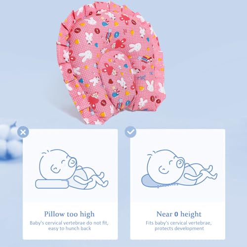 Image of Rai Mustard Seed Head Shaping Pillow for Newborn Baby, Neck Support Takiya| 100% Cotton Cover, Mustard Seed Filling | Prevents Flat Head | 0-12Months (Printed)