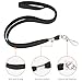 2 Pack Clear ID Badge Holder with Lanyard Black Lanyards with Vertical Waterproof ID Badge Holder for Office, School, Travel (Black)